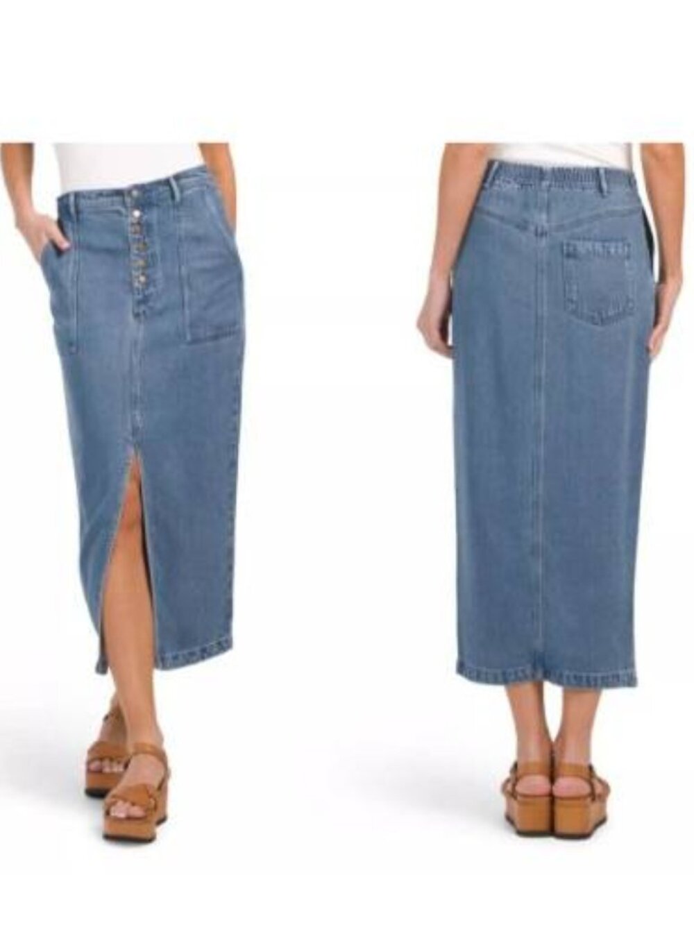 YFB Young Fabulous & Broke Long Denim Skirt XS